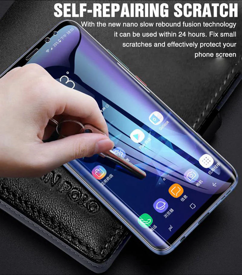 Heavy Duty Clear HD Hydrogel Screen Protector | Anti-Scratch for Samsung Galaxy Note 1 2 3 4 5 7 8 9 10 20 Ultra - Image 2