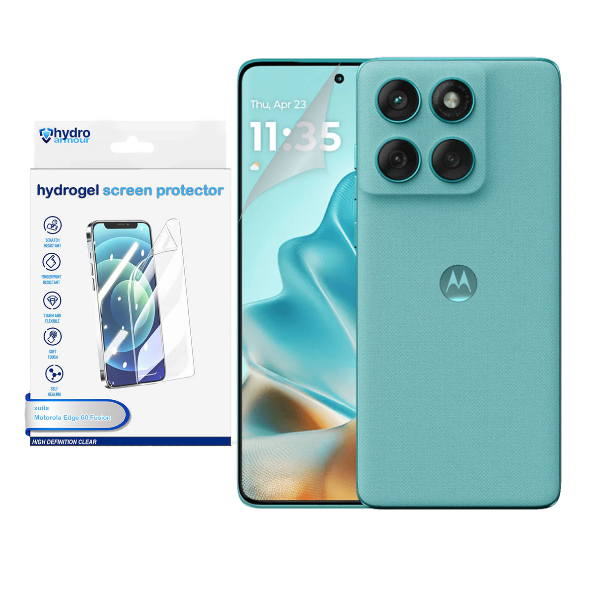 Heavy Duty Clear HD Hydrogel Screen Protector Anti-Scratch for Motorola Edge 60 50 40 30 Pro Ultra Neo Fusion - Image 12