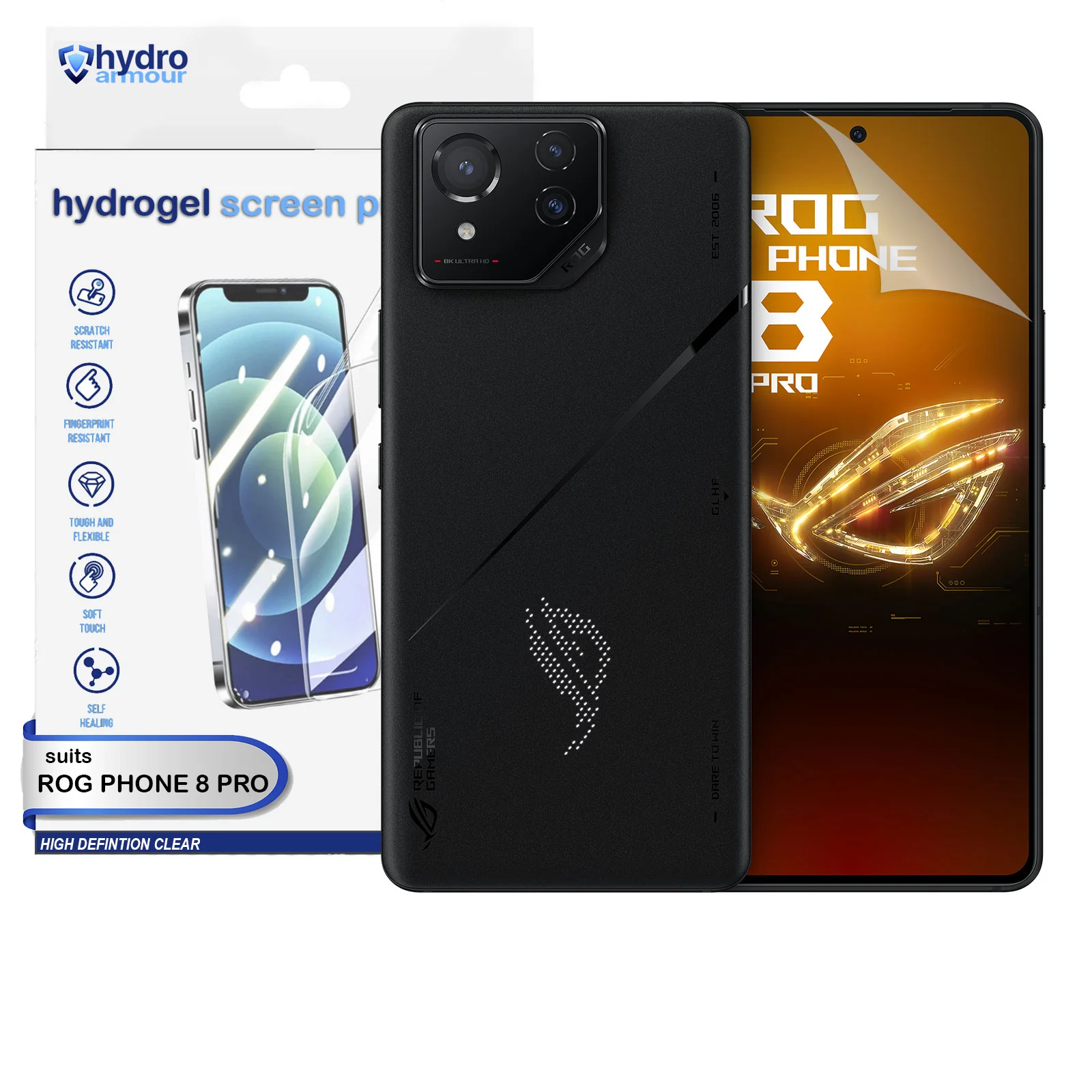 Clear HD Hydrogel Screen Protector | Anti-Scratch Protection for ASUS ROG 9 8 5s Pro - Image 4