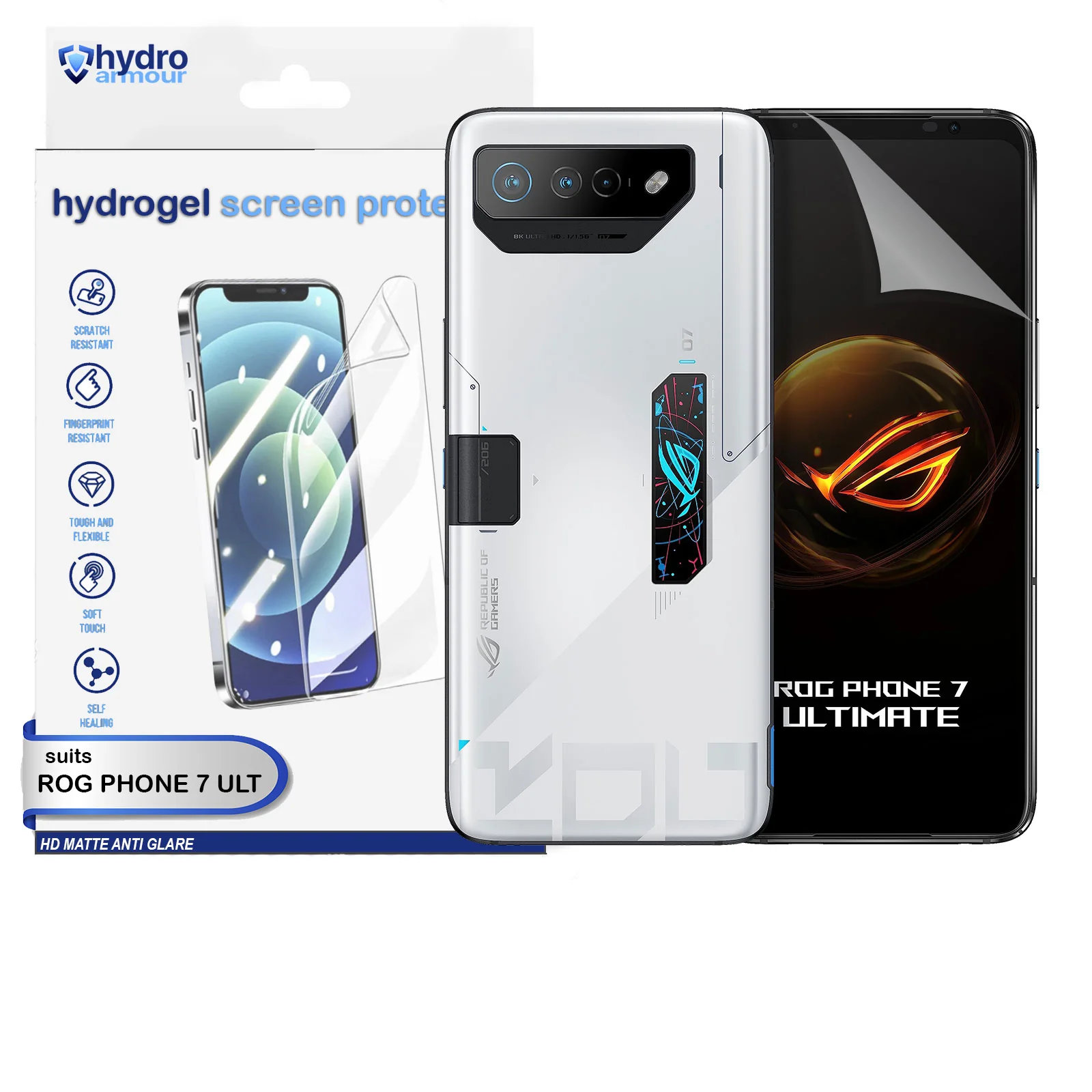 Heavy Duty Matte Anti Glare Hydrogel Screen Protector Film | ASUS ROG 9 8 5s Pro - Image 6