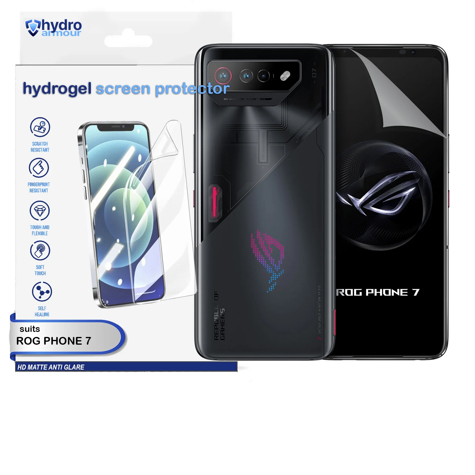Heavy Duty Matte Anti Glare Hydrogel Screen Protector Film | ASUS ROG 9 8 5s Pro - Image 7